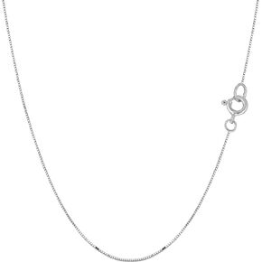 Jewelry Affairs 10k Real Solid Gold Mirror Box Style Chain Necklace, 0.45mm