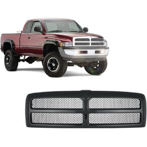 Front Grille With Honeycomb Mesh Insert (All Chrome) Front Grill Compatible With Dodge 1994-2001 Ram 1500 / Compatible With Dodge 1994-2002 Ram 2500 / Compatible With Dodge 1994-2002 Ram 3500