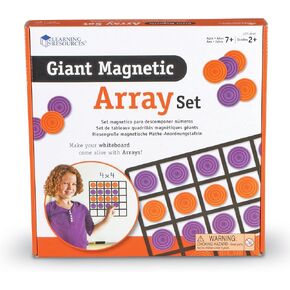 Learning Resources Giant Magnetic Array Set - Math Teacher and Classroom Supplies, Homeschool Math Tools