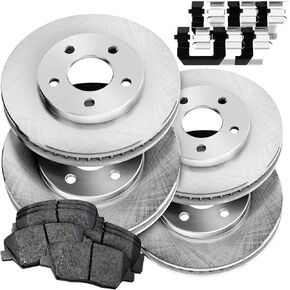 Power Sport Front Rear Brakes and Rotors Kit |Front Rear Brake Pads| Brake Rotors and Pads| Ceramic Brake Pads and Rotors |fits 2017-2020 Lincoln MKZ