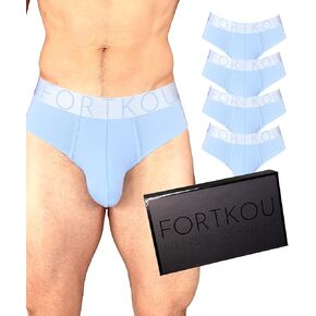 Comfortable, Ultra-Soft, Tag-Free, Breathable, Men's Briefs. Moisture Wicking Men's Underwear (4-Pack)