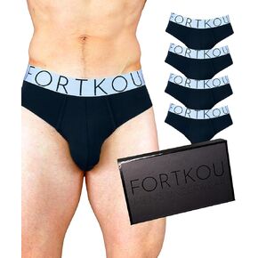 Comfortable, Ultra-Soft, Tag-Free, Breathable, Men's Briefs. Moisture Wicking Men's Underwear (4-Pack)