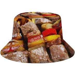 Food Bucket Hat, Funny Gifts for Men Women, Summer Fisherman Cap for Women Men, Unisex Packable Beach Sun Hat