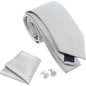 Men's Bow Tie Sets, Mens Ties Set/Pre-Tied Bowties Set with Pocket Square and Cufflinks Set for Wedding Business Formal
