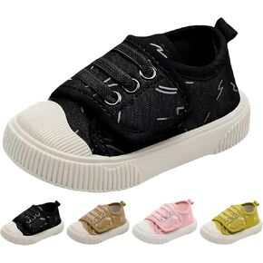 Baby Boys Girls Shoes Toddler Slip on Sneakers Kids Breathable Lightweight Running Walking Shoes Printed Canvas Shoes