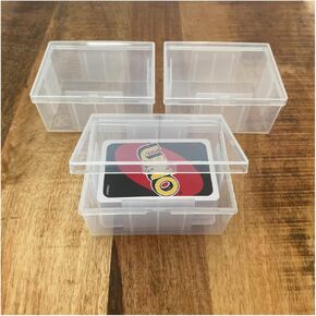 PRODUCT80 BitsBins 6 PACK Card Case for UNO, Holds Full Deck of Game Cards or Up To 142 Playing Cards in Deck Box, Snap Top Lid (6 Pack)