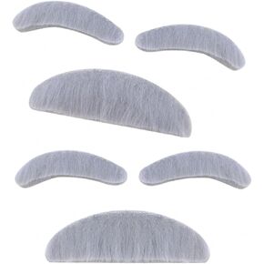 2 Pack Old Man Gray Moustache and Eyebrows Set Old Man Costume Grandpa Accessories Grandpa Costume Accessories Kit Fake Gray Stick-on Mustache & Eyebrows Old Man Dress Up