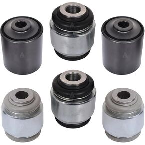 Rear Lower Control Arm Bushing Kit 6 pcs: 2 pcs Solid & 4 pcs Hydra Bushings Left & Right for S -Type 1999-2008, XJ8 / XJR 2004-2009. C2C39586, C2C39585, C2C36792, C2C33864, C2C24616