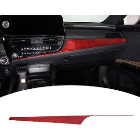 Car Center Console Co-piolt Dashboard Panel Trim Strip Sticker,Fit for Lexus ES 2021 2022 2023 Model Real Soft Carbon Fiber Automotive Decoration Accessories (Black Carbon Fiber)