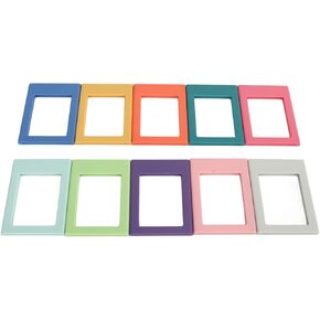 10Pcs Magnets Picture Frames, 3inch Adhesive fridge Magnetic Picture Frame, Portable Magnetic Photo Frame for File Cabinets Storage Cabinets