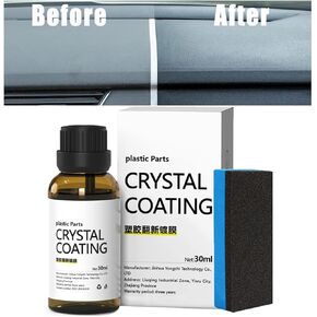 XIRUJNFD Crystal Coating for Car Plastic Parts, Crystal Coating Plastic Restorer, Plastic Parts Crystal Coating, Coating Agent for Automotive Plastics (2 Set)