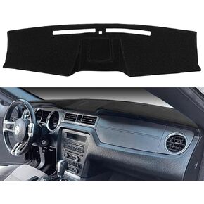 Dash Cover Mat Custom Fit for Ford Mustang 2010 2011 2012 2013 2014 with Center Sensor, Dashboard Pad Cap Carpet (Black) J229