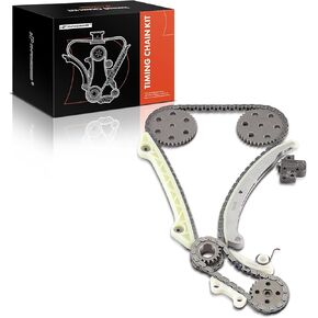 A-Premium Set of 11PCS Engine Timing Chain Kit W/Tensioner & More [fit DOHC, 4Cyl 2.0L] Compatible with Ford Focus 2005-2011, Transit Connect 2010-2013 & Mazda 3 2004-2013, MX-5 Miata 2006-2010