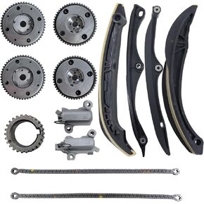 HL3Z6268A HL3Z6B274A Timing Chain Kit Chains Guides Tensioners W/Phasers Kit Compatible with 2017-2023 Ford F150 3.5L Ecoboost 2018-2023 Expedition Lincoln Navigator Replace ML3Z6C525A ML3Z6256A