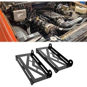 Canitu Black LS1 ECM ECU PCM LSX CNC Cut Engine Computer Mount Bracket Mounting Conversion Brackets Powertrain Control Module Replacement for Pcm Swap 6.0 5.3 LQ9 LM7 0411 C10 C-10
