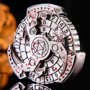 7-in-1 Spinner DND Dice Set, Rotate Metal Rotate Dungeons and Dragons DND Compass Dice, Cool RPG Role Playing Table Game Dice（Gold）