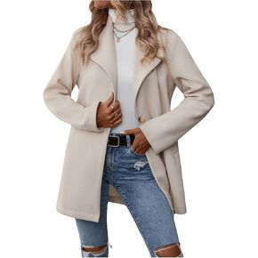 SOLY HUX Women's Long Sleeve Single Button Winter Coats Slant Pocket Overcoat Outerwear