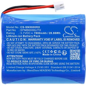 Replacement Battery for Spektrum Transmitter iX12, Transmitter NX6, Transmitter NX8 Part NO SPMB6000LITX（7800mAh/3.7V）