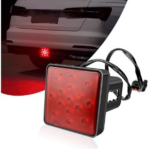 1 PC Car LED Brake Light, 3.26" x 3.26" ABS Housing 15 LED Non-polar Design Towing Bayonet Tail Light, Auto Plug-and-play Lighting Accessory, Suitable for Most Cars, Tow Trucks, SUVs (Black)