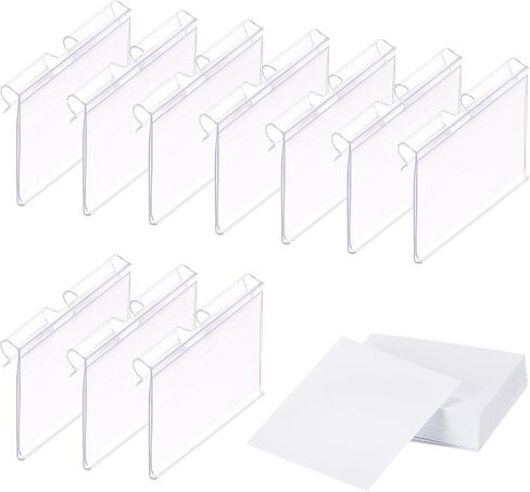 PATIKIL 50 Pcs Wire Shelf Label Holder, Plastic Storage Bins Clip Merchandise Sign Display Holder Label Holders for Market, Retail Shop, and Pantry(1.1x2.36 inch) in Saudi Arabia