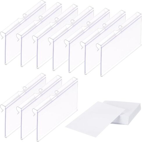 PATIKIL 50 Pcs Wire Shelf Label Holder, Plastic Storage Bins Clip Merchandise Sign Display Holder Label Holders for Market, Retail Shop, and Pantry(1.1x2.36 inch) in Saudi Arabia
