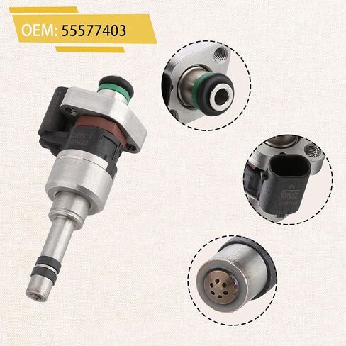 حاقن الوقود عالي الضغط GM5557403 GDI، متوافق مع/Chevy 1.4L Cruze، 1.5L Malibu 2016 2017 2018 2019 2020، متوافق مع/GMC 1.5 Terrain، متوافق مع/Buick 1.4 Encore |6 فتحات| |مجموعة من 4| in Saudi Arabia