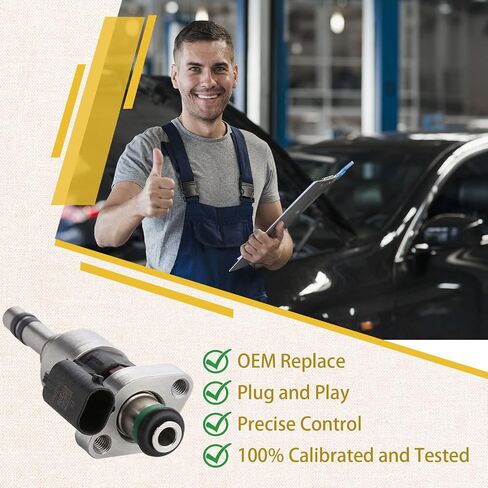 حاقن الوقود عالي الضغط GM5557403 GDI، متوافق مع/Chevy 1.4L Cruze، 1.5L Malibu 2016 2017 2018 2019 2020، متوافق مع/GMC 1.5 Terrain، متوافق مع/Buick 1.4 Encore |6 فتحات| |مجموعة من 4| in Saudi Arabia