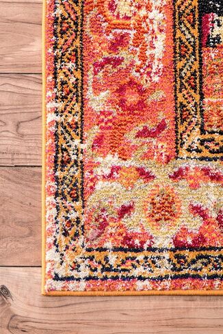 سجادة منطقة nuLOOM Vintage Mackenzie، مقاس 7 أقدام و10 بوصات مربعة، وردي بنفسجي in Kuwait