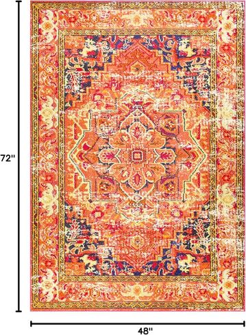 سجادة منطقة nuLOOM Vintage Mackenzie، مقاس 7 أقدام و10 بوصات مربعة، وردي بنفسجي in Kuwait