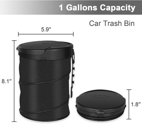 Car Trash Can, 2 Packs Pop up Collapsible Car Trash Bin with Lid, Car Garbage Can for Back Seat Front Seat, Portable Car Trash Bag with Hanging Hook, Vehicle Truck SUV Trash Can in Saudi Arabia