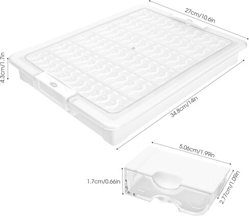 Diamond Bead Organizer Storage System, 78 Tray Containers, Removable Snap Shut Lid Clear Plastic Solution for Various Rhinestone Jewelry Painting Drill DIY Nail Art Cross Stitch Tool, Other Small Item in Saudi Arabia