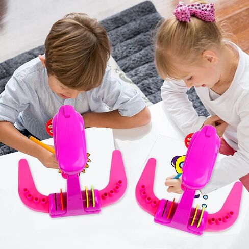 لعبة رسم إسقاط للأطفال، جهاز عرض رسم للأطفال مع 32 نمطًا كرتونيًا و12 فرشاة لون، حجم نمط رسم قابل للتعديل، جهاز عرض ذكي للأطفال، تعلم الرسم والرسم in Kuwait