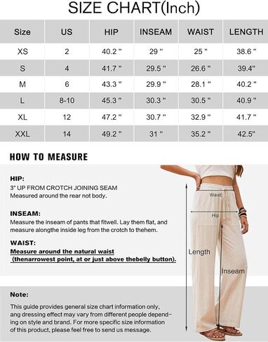 Beautiful Nomad Women's Linen High Waisted Straight Pants Casual Flowy Wide Leg Drawstring Trousers with Pockets in Kuwait