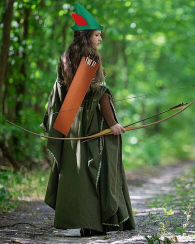 Panitay 2 قطعة من إكسسوارات زي الهالوين، قبعة لباد خضراء، قبعة مصنوعة يدويًا على الكتف الخلفي مع حزام للحفلات التنكرية، مقاس واحد يناسب الجميع للرجال والنساء البالغين in Kuwait