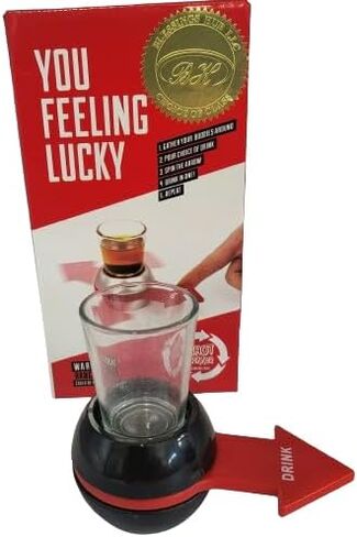 BlessingsHub Spin The Shot Party Game for Adults – Fun Spinner Game with 2 Oz Glass, Ideal for Parties, BBQs, and Gag Gifts in Saudi Arabia