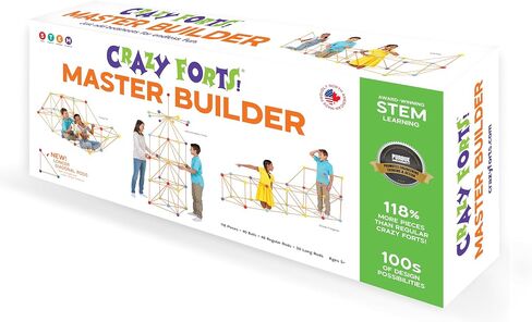 Everest Toys: Crazy Forts! Master Builder - 120 Piece Rod & Ball Fort Building Playset, Indoor & Outdoor, Create Your Own Structures, Kids Toy, Ages in Saudi Arabia