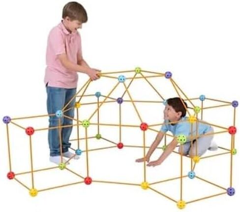 Everest Toys: Crazy Forts! Master Builder - 120 Piece Rod & Ball Fort Building Playset, Indoor & Outdoor, Create Your Own Structures, Kids Toy, Ages in Saudi Arabia