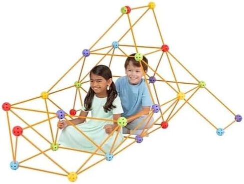 Everest Toys: Crazy Forts! Master Builder - 120 Piece Rod & Ball Fort Building Playset, Indoor & Outdoor, Create Your Own Structures, Kids Toy, Ages in Saudi Arabia