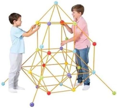 Everest Toys: Crazy Forts! Master Builder - 120 Piece Rod & Ball Fort Building Playset, Indoor & Outdoor, Create Your Own Structures, Kids Toy, Ages in Saudi Arabia