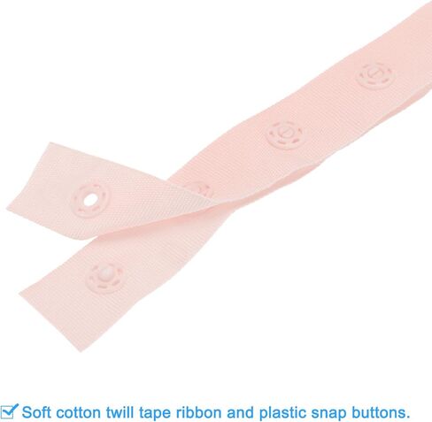MECCANIXITY 5 Yard Snap Button Tape for Sewing, Cotton Snap Button Trim Fastener Buckles Tape for Clothes Fabric DIY Craft, Cream White in Saudi Arabia