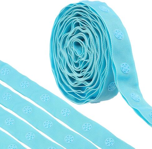 MECCANIXITY 5 Yard Snap Button Tape for Sewing, Cotton Snap Button Trim Fastener Buckles Tape for Clothes Fabric DIY Craft, Cream White in Saudi Arabia