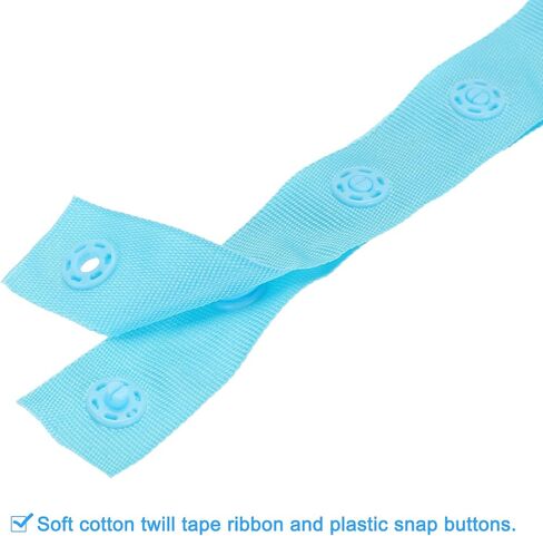 MECCANIXITY 5 Yard Snap Button Tape for Sewing, Cotton Snap Button Trim Fastener Buckles Tape for Clothes Fabric DIY Craft, Cream White in Saudi Arabia