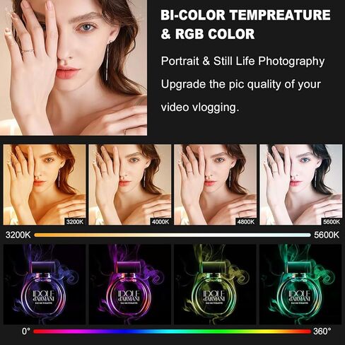 GVM RGB LED Video Light, 800D Studio Light with APP Control Lighting Kit Photography Light 1 Pack with 8 Kinds Scene Lights, 3200-5600K CRI 97 LED Panel Light for YouTube Studio, Video, Portrait in Saudi Arabia