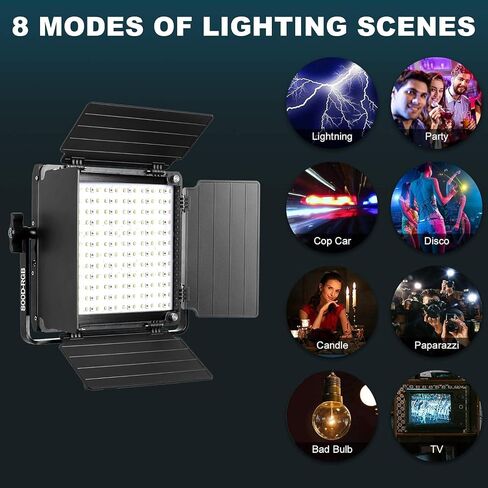 GVM RGB LED Video Light, 800D Studio Light with APP Control Lighting Kit Photography Light 1 Pack with 8 Kinds Scene Lights, 3200-5600K CRI 97 LED Panel Light for YouTube Studio, Video, Portrait in Saudi Arabia