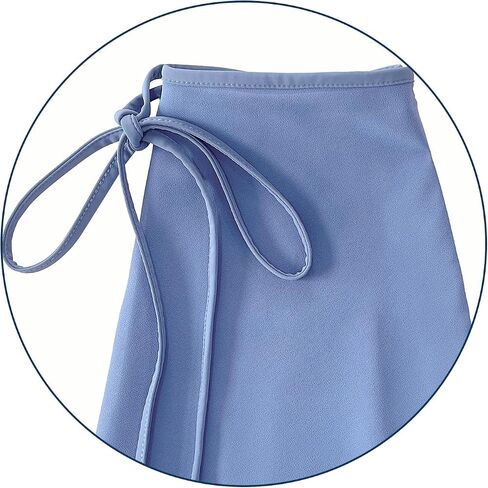 Ballet Wrap Skirt Women Elastic Waistband Sheer Textured Dance Skirt in Saudi Arabia