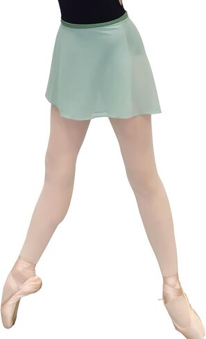 Ballet Wrap Skirt Women Elastic Waistband Sheer Textured Dance Skirt in Saudi Arabia