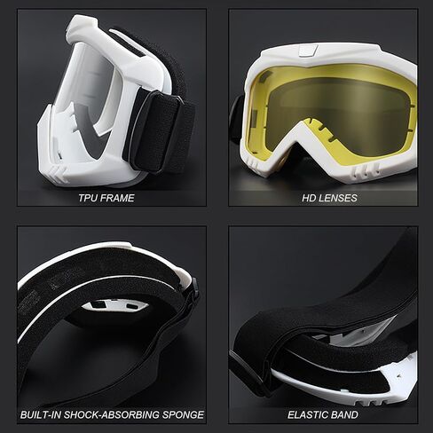 Dirt Bike Goggles with Face Mask, Motorcycle ATV Motocross Ski Goggles Racing Helmet Goggles in Saudi Arabia