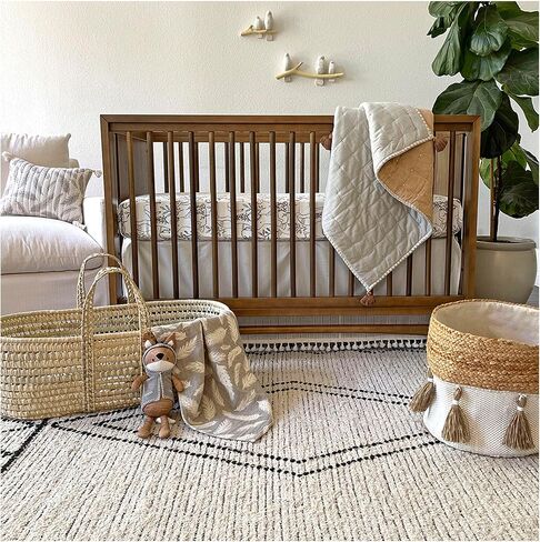 Crane Baby Birch Waffle Knit Blanket, Soft Cotton Nursery and Stroller Blanket, 100% Cotton, 36" x 36" in Kuwait