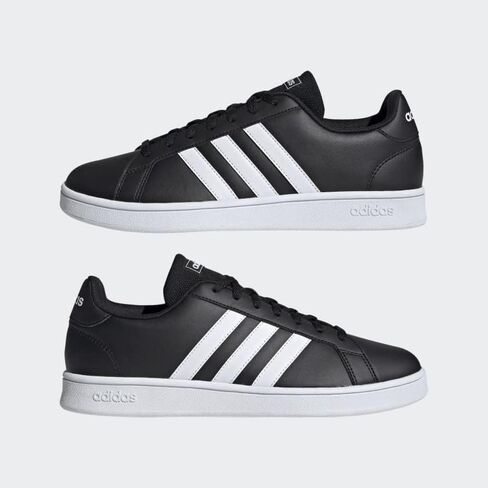 adidas Grand Court Base Shoes Men's, Black, Size 13 in Saudi Arabia