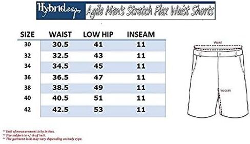 Agile Mens Casual Summer Flat Front Essential Stretch Shorts/Cargo Shorts with Pockets in Saudi Arabia
